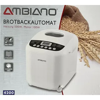 Ambiano Brotbackautomat Brotbackmaschine  LCD Anzeige Warmhalte-Funktion 500 W