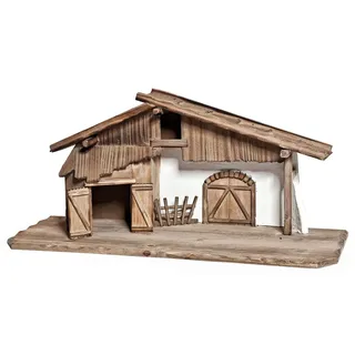 VBS Weihnachtskrippe aus Holz ca. 60x27cm Dekohaus Weihnachten Miniatur basteln schmücken