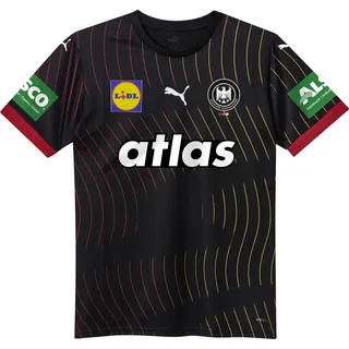 Puma DHB Away Junior Ss25 with sponsor Kinder T-Shirt, schwarz - 128