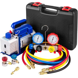 Vevor AC Vakuumpumpe Unterdruckpumpe Set 4,8 CFM 5PA 0–800PSI HVAC mit Koffer