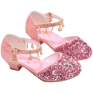 Sandalen Mädchen 33 Glitzer Absatzschuhe Mary Jane Stöckelschuhe Party Hochzeiten Glitzerschuhe Modisch Verkleidung Kleidschuhe Mit Pailletten Und Strasssteinen Abendschuhe Kommunionschuhe - 28 EU