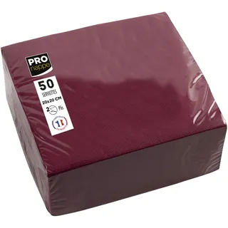 ProNappe Servietten bordeaux 2-lagig 20,0 x 20,0 cm, 50 St.