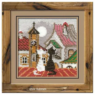 Riolis Kreuzstich-Set Stadt und Katzen Frühling, Zählmuster