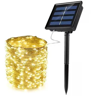 Montegoni Lichterkette Kunststoff 12M 100 LED Solar wasserdicht