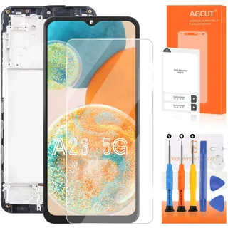 für Samsung Galaxy A23 5G LCD Display für Samsung A23 5G A236 LCD Bildschirm SM-A236U SM-A236B Bildschirmersatz Touchscreen Digitizer Full Assembly Reparatur-Set mit Rahmen (Schwarz)