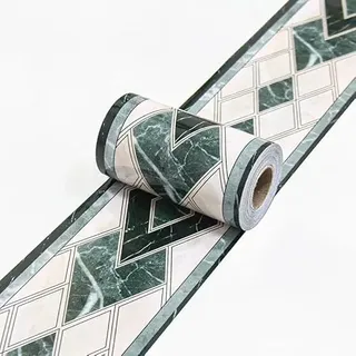 TapetenbordüRe Selbstklebende BordüRe Wand Wohnzimmer Tapeten Fliesenaufkleber Bad Dekoband Selbstklebend Grün-41 10cm X 500cm
