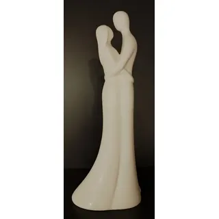 trends for living Statue Paar-Statue Skulptur Paar Keramik-Skulptur Heimdekoration Hochzeitstag für Heimdekoration Höhe 25cm-32cm (Höhe: 25cm)