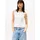 Tommy TOMMY JEANS TJW ESSENTIAL RIB TANK Top aus Baumwoll-Mix Offwhite L