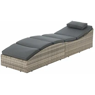 Juskys Faltbare Sonnenliege Lamia Grau-meliert