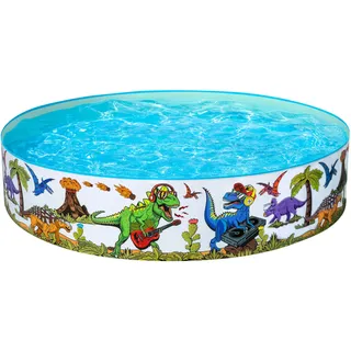 BESTWAY Kinder Pool Dinosaurier, Ø 183 x 38 cm