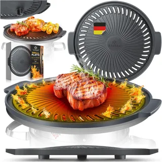 Kesser KESSER® Raketenofen Inkl. Grillpfanne aus Gusseisen mit Tragetasche, Dutch Oven BBQ Rakete Holzofen Camping Campingkocher Campinggrill, Edelstahl