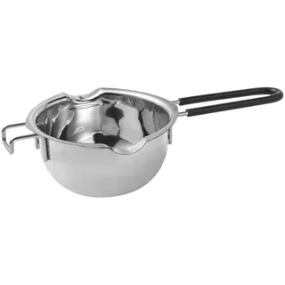 Generisch Kerzen Schmelztopf 400ml, Schokoladen Schmelztiegel Edelstahl, Wasserbad Schmelzschale, Butterschmelztopf Schmelzschüssel Für Schokolade Zucker Butter Käse Karamell Kerzen