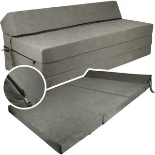 Gästematratze Grau Klappmatratze 200x120x10 Cm Campingmatratze