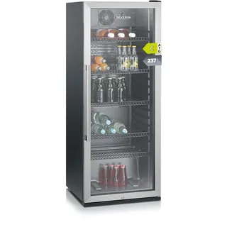Severin FKS 8841 Getränkekühlschrank (237 l, 1410 mm hoch, Schwarz)