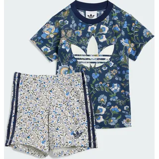adidas Originals x Liberty London Kids Short T-Shirt Set - Night Indigo / Multicolor - 80