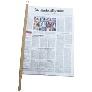 BigDean Zeitungshalter Primus mit Einspannlänge 60cm Buche Natur