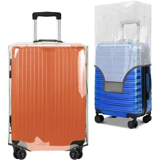 Kofferhülle für 50,8 cm, 61 cm, 76,2 cm, TSA-geprüft, transparent, PVC, verdickt, wasserdicht, Transparent, 30 inch, 76,2 cm