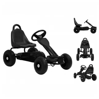 vidaXL Pedal Go-Kart mit Luftreifen Schwarz