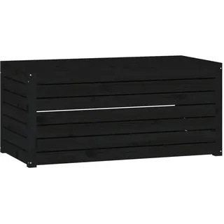 furnicato Gartenbox, Schwarz, Holz, Rechteckig, 101x46.5x50.5 cm, Aufbewahrung & Schutzhüllen