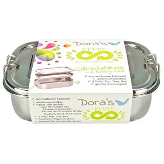 Dora’s Edelstahlbox mit Einlegefach 3-teilig