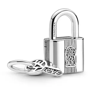 Pandora Charm Anhänger "Vorhängeschloss mit Schlüssel" Silber, Zirkonia 790088C01