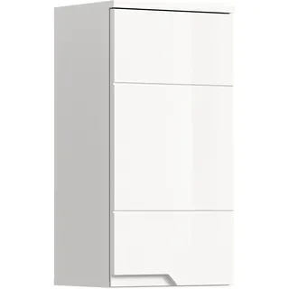 WELLTIME Hängeschrank WELLTIME "CAPRI, Höhe 73 cm, 1 Tür mit Soft-Close-Funktion, 1 Einlegeboden", weiß, weiß hochglanz, B:38cm H:73cm T:27cm, FSC-zertifizierter Holzwerkstoff, MDF, Schränke, Hängeschrank, Badschrank, Schrank, Badhängeschrank