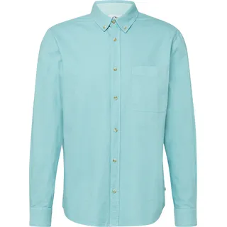 s.Oliver Regular Fit: Langarmhemd mit Garment Dye und Button-Down-Kragen - türkis - M