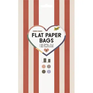 Folia Flache Papiertüten 8 St. 15,5x24,8 cm Rot