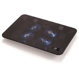 Conceptronic Kühlende Notebook-Unterlage mit 4 Lüftern Notebook-Ständer mit Kühlfunktion