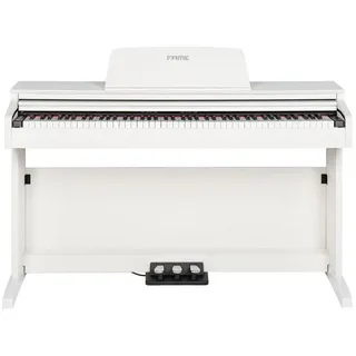 Fame DP-2000 E-Piano mit Hammermechanik, 88 anschlagdynamischen Tasten, 16 Klangfarben, 128-stimmiger Polyphonie, Aufnahme-Funktion, Twinova-Modus und Hall/Chorus-Effekten - Weiß