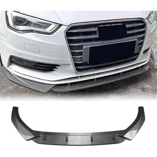 ATTLGR Auto Frontspoiler für Audi A3 8V Standard Sedan 2013-2016,Frontlippe Splitter Lippe Diffusor Set,ABS Frontstoßstange Antikollisionsschutz Body Tuning Kit,A/Carbon Fiber Look