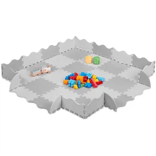 Relaxdays Puzzlematte 315 cm Grau/Weiß