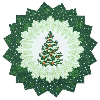 Servietten Grün Papier Servietten Weihnachten 50 Stück 33x33cm Party Servietten für Weihnachtsferien New Year Parties