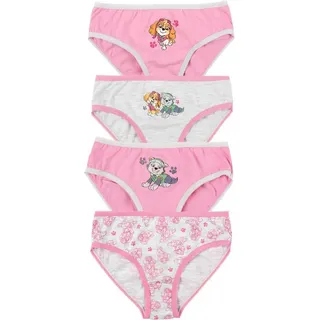 Paw Petrol Paw Patrol Panty für Mädchen - Kinder Unterhose Slip Unterwäsche Rosa/Grau (4er Pack)