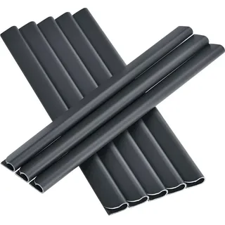 PVC Sichtschutzstreifen 0,19 x 35 m anthrazit 4er Set inkl. Befestigungsklemmen 120 St.