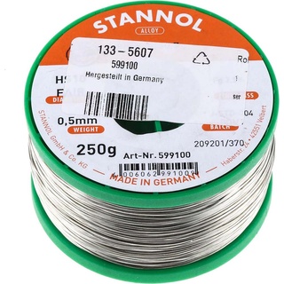 Stannol HS10-Fair Lötzinn Spule Sn99,3Cu0,7 ROM1 250g 0.5mm