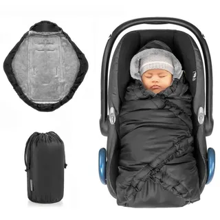 zamboo Einschlagdecke für Babyschale - Schwarz
