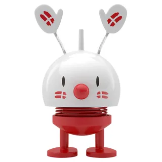 Hoptimist Geburtstag Figuren, Wackelfigur & Glücksbringer Skandinavisch, Wohnzimmer & Schreibtisch Deko, Büro Gadget, Tolle Kleine Geschenke, 6,7 x 5,9 x 9,5 cm, Small, Weiß