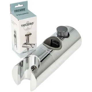 tecuro - Gleiter Schieber Brausehalter für Wandstange 18 mm verchromt,