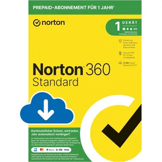 Norton 360 Standard 1 Gerät - 1 Jahr inkl. 10GB WIN/MAC/Android ESD ABO