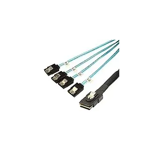 Jopto Mini-SAS-Kabel, 50 cm, internes Mini-SAS auf 4 SAS-SATA-Mehrspuriges Breakout-Kabel, Datentransferkabel, Mini-SAS, 36-poliger SFF-8087-Stecker auf 4 SATA-7-polige Buchse, Splitterkabel.