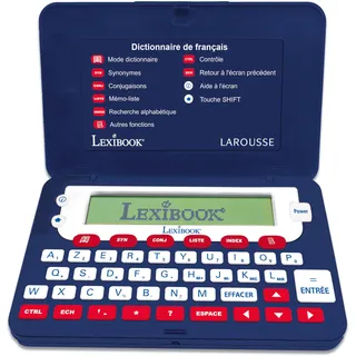 Lexibook - Larouse Elektronisches Wörterbuch für die Tasche, Französisch, Definitionen, Synonyme, Konjugation, Rechtschreibkorrektor, D860FR, Blau