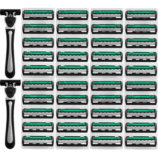 Einwegrasierer Set 42 Rasierklingen Rasierer Men Herren Nassrasierer 3 Klingen