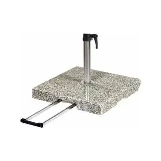 Delschen Schirmständer mit Rollen & Komfort-Handgriff, Edelstahl-Rohr Ø 25-55 mm