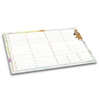 Einhörnchen lernt schreiben - Schreibtischunterlage Schreibunterlage Kinder Schreiben lernen bunt Buchstaben Vorschule Grundschule Papier DIN A3 40 Blatt