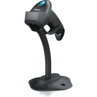 Aplic Bluetooth Barcode Scanner Wireless - 2D 1D - 2000 mAh Akku - inkl. Standfuß - Funk Barcodescanner kabellos - Barcodeleser