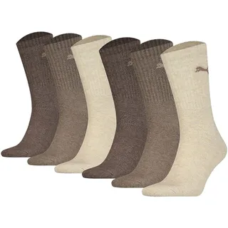 Puma Socken 6er Pack Stretch braun 43-46