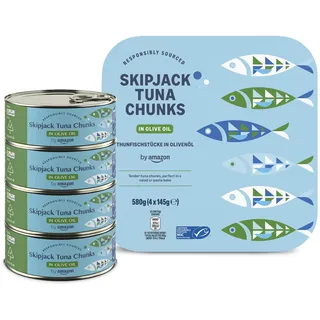 by Amazon Thunfischstücke in Olivenöl, 145g (4er-Pack)