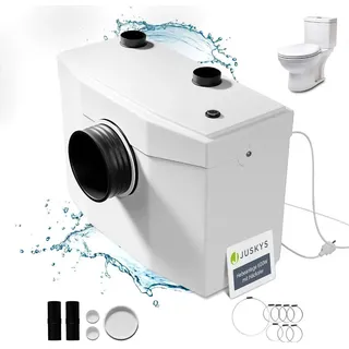 Juskys Hebeanlage 600 W mit Häcksler und 3 Zuläufen bis 7 m Höhe