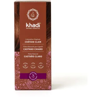 Khadi Pflanzenhaarfarbe hellbraun 100 g